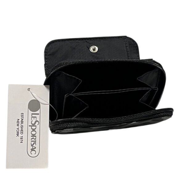 LE SPORTSAC Leopard Noir Bi-Fold Wallet NWT - Picture 8 of 15